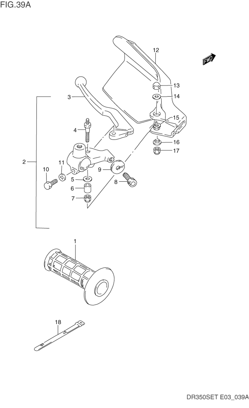 Left handle lever (model r_s_t)