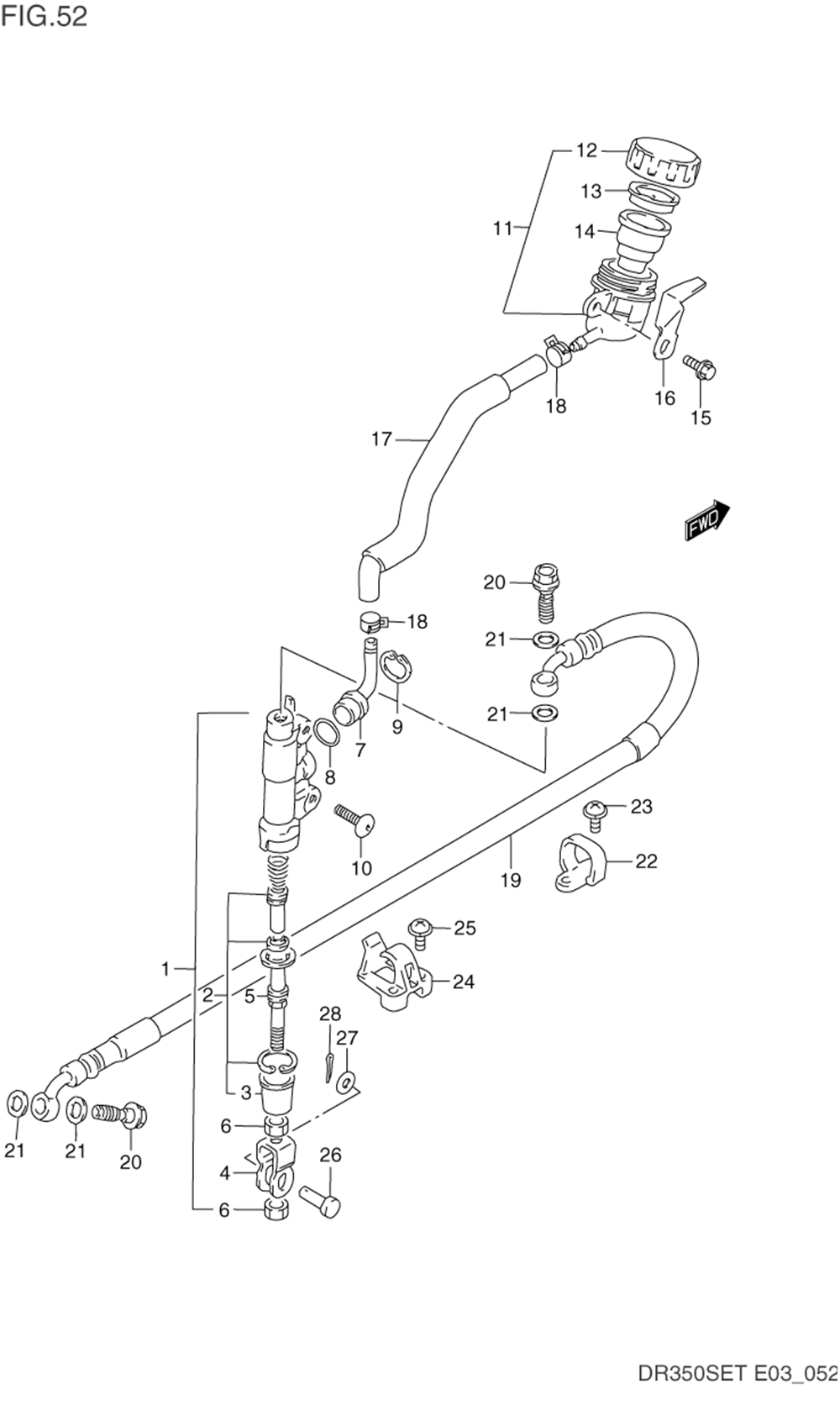 Rear master cylinder