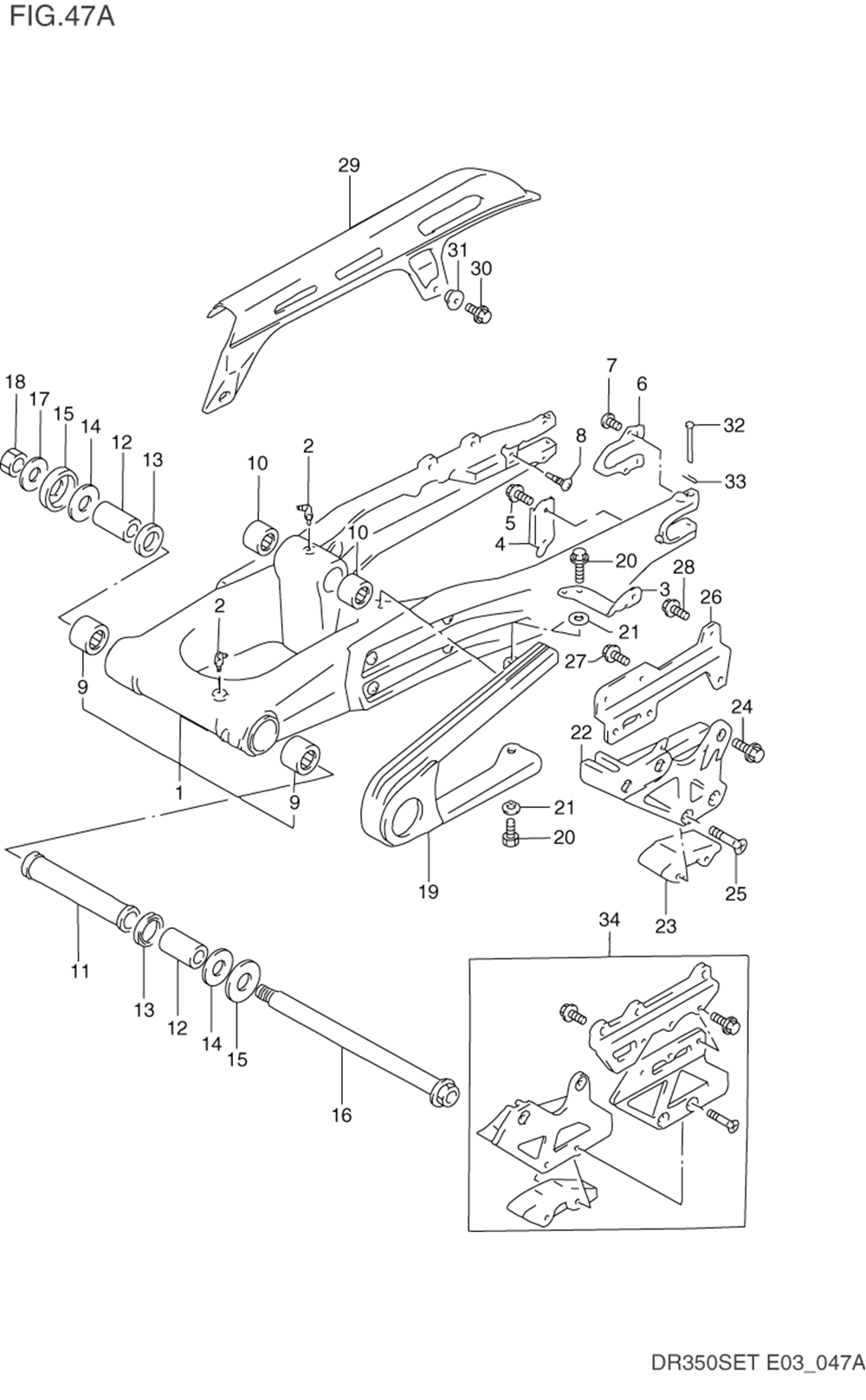 Rear swinging arm (model r_s_t)