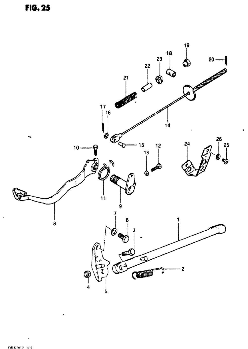 Stand - rear brake