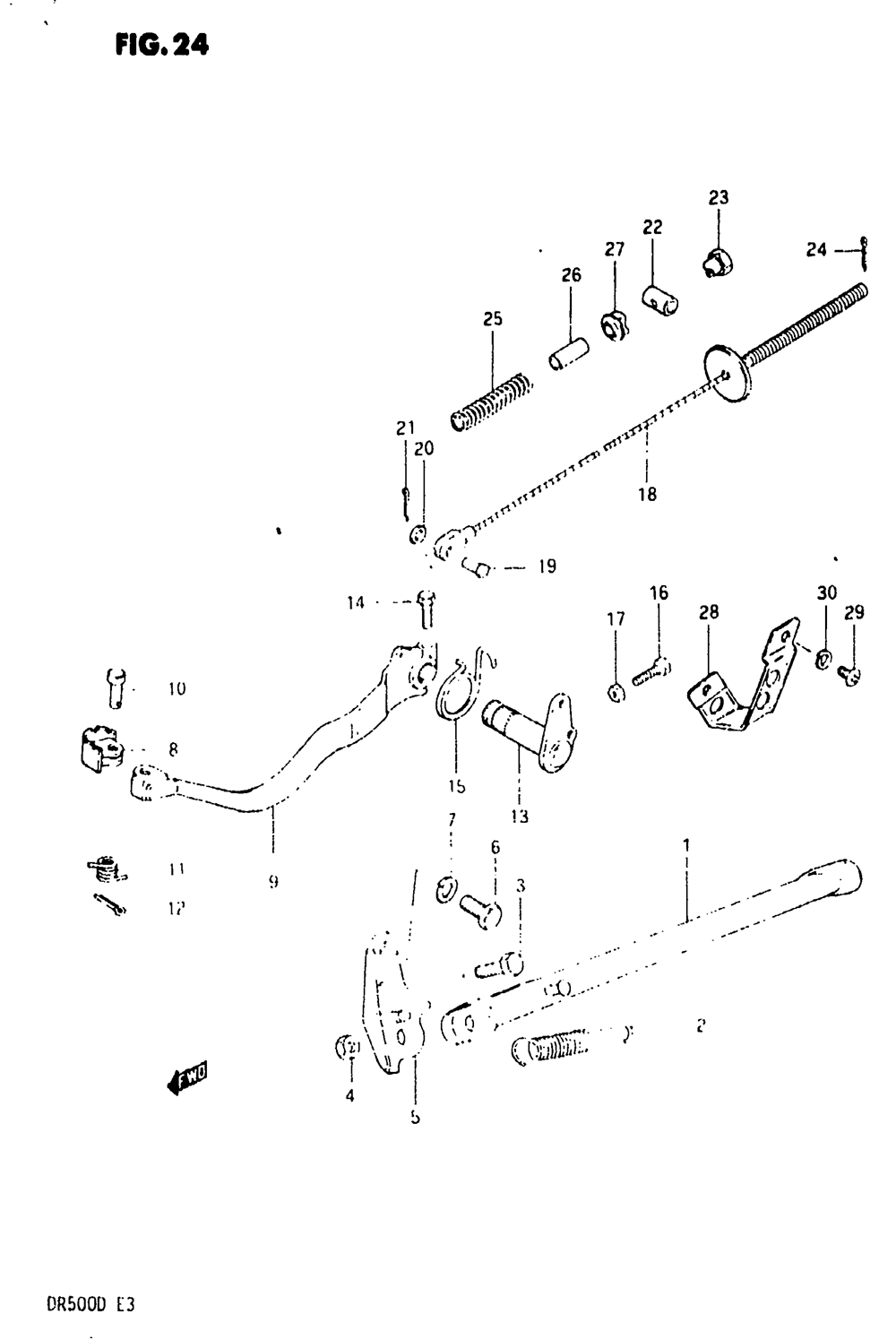 Stand - rear brake