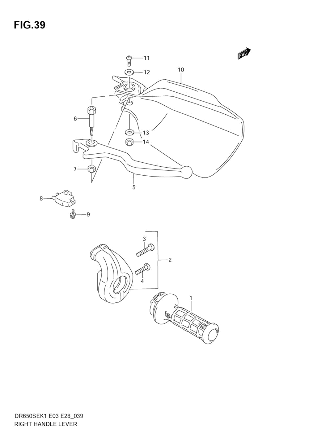 Right handle lever