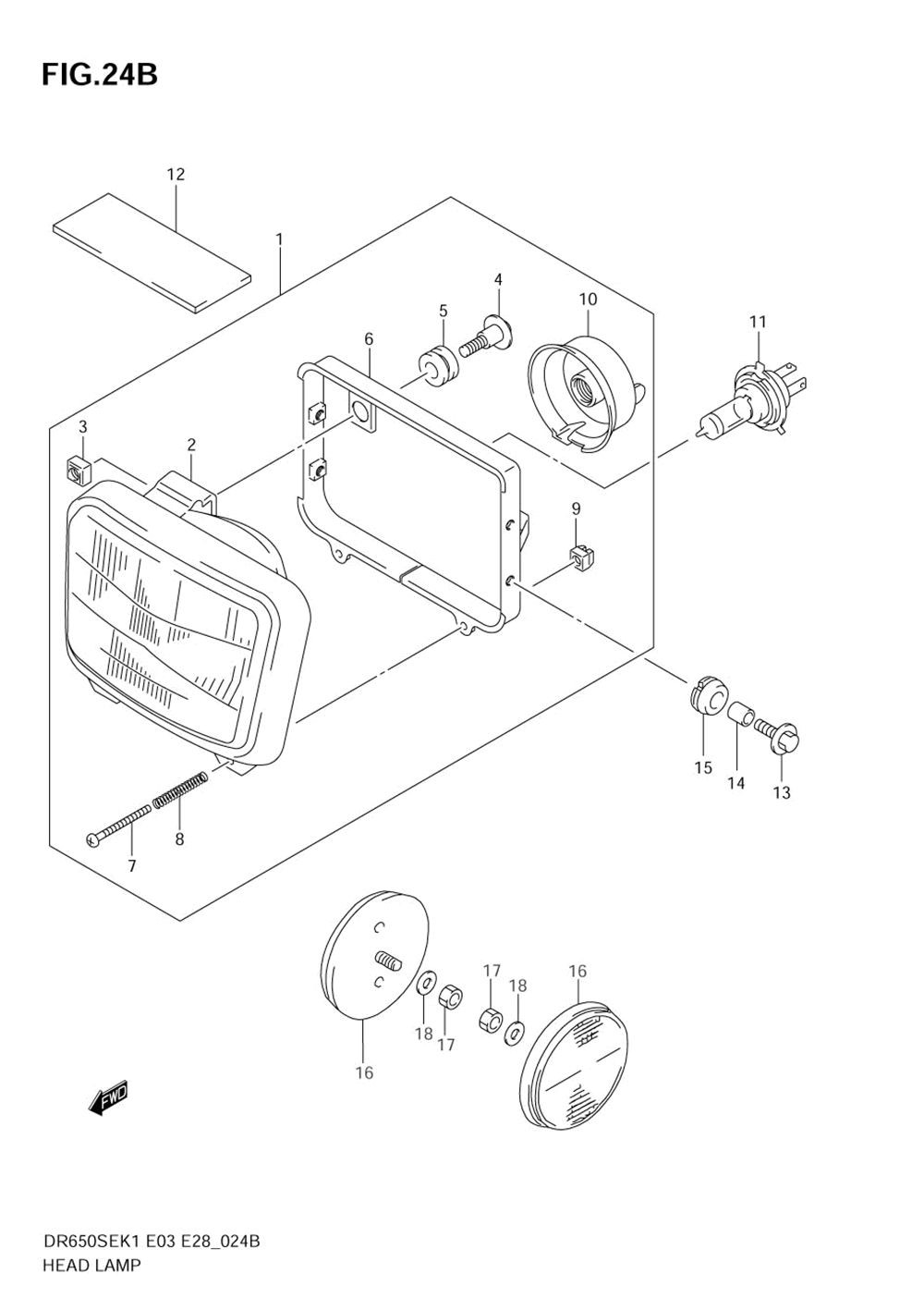 Headlamp (model k3_k4_k5)