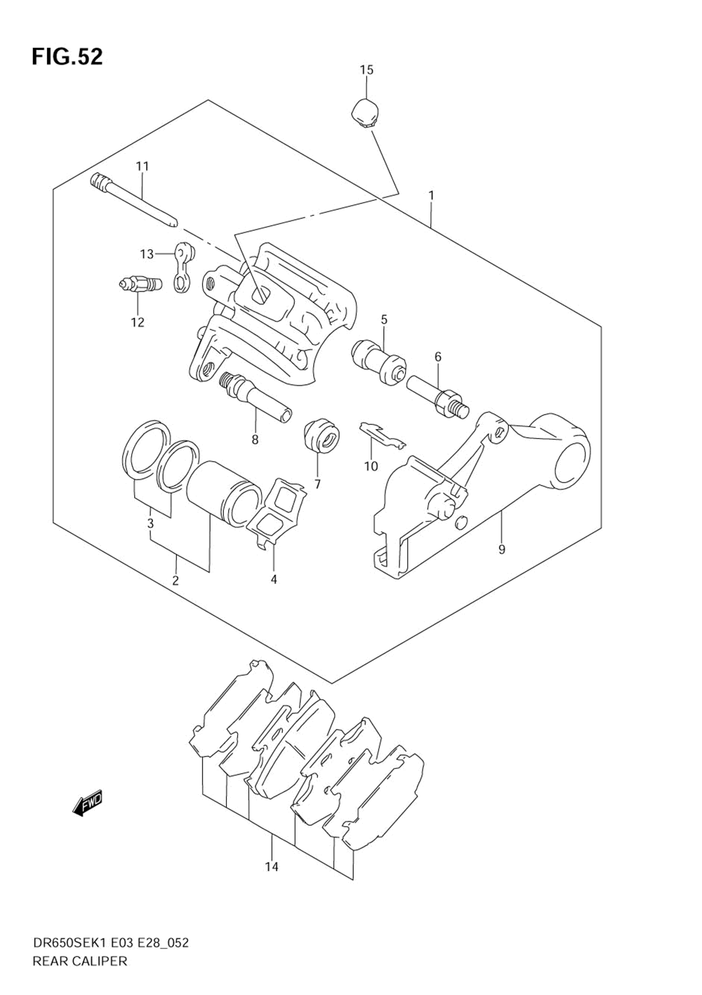 Rear caliper