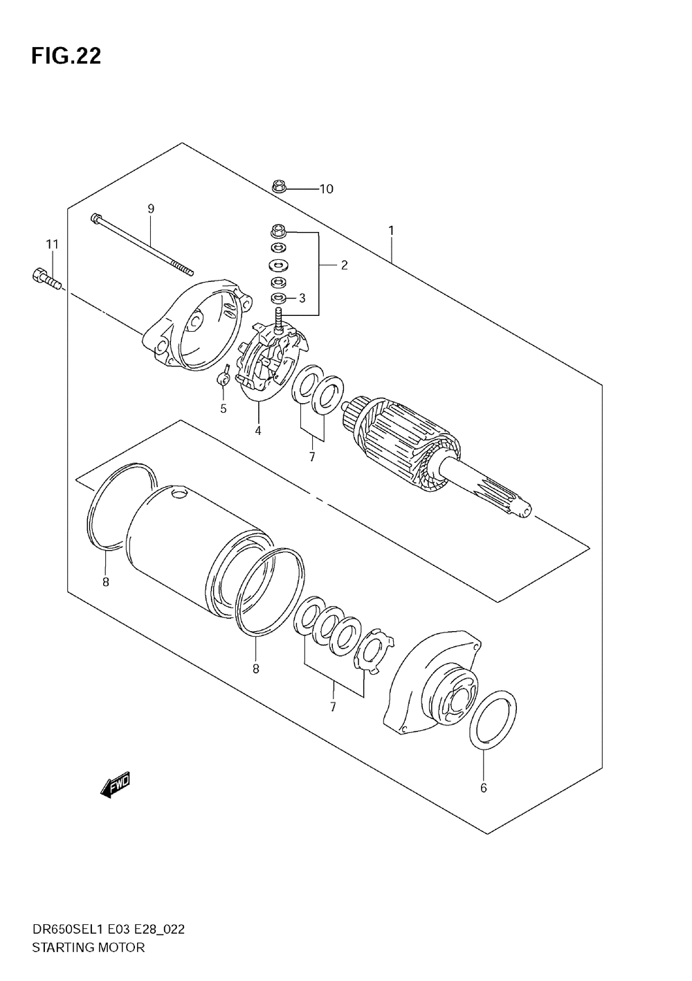 Starting motor