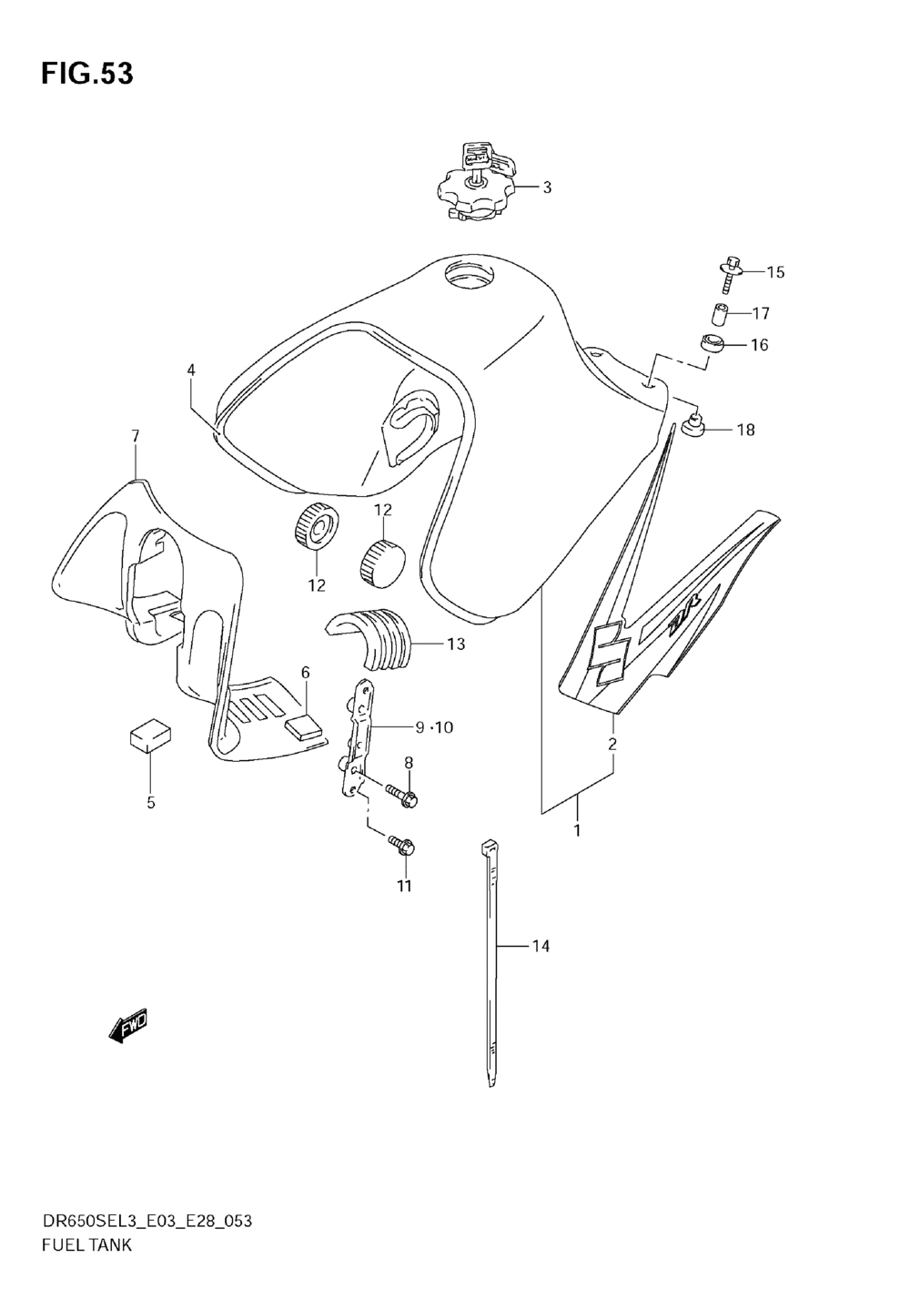 Fuel tank (dr650sel3 e28)