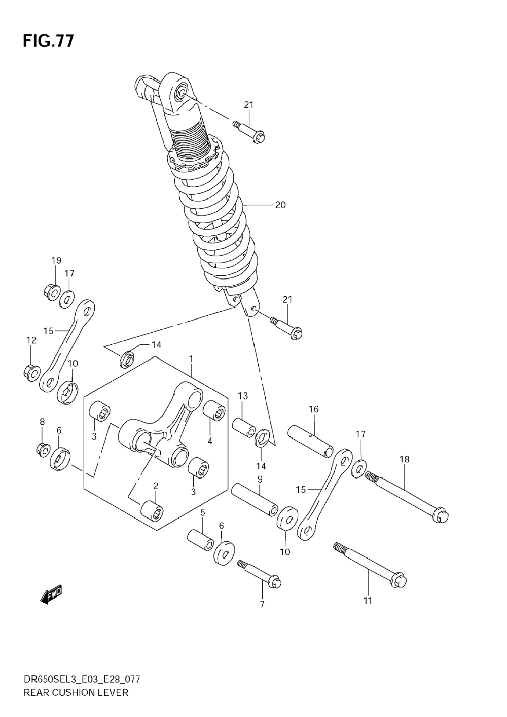 Rear cushion lever (dr650sel3 e03)