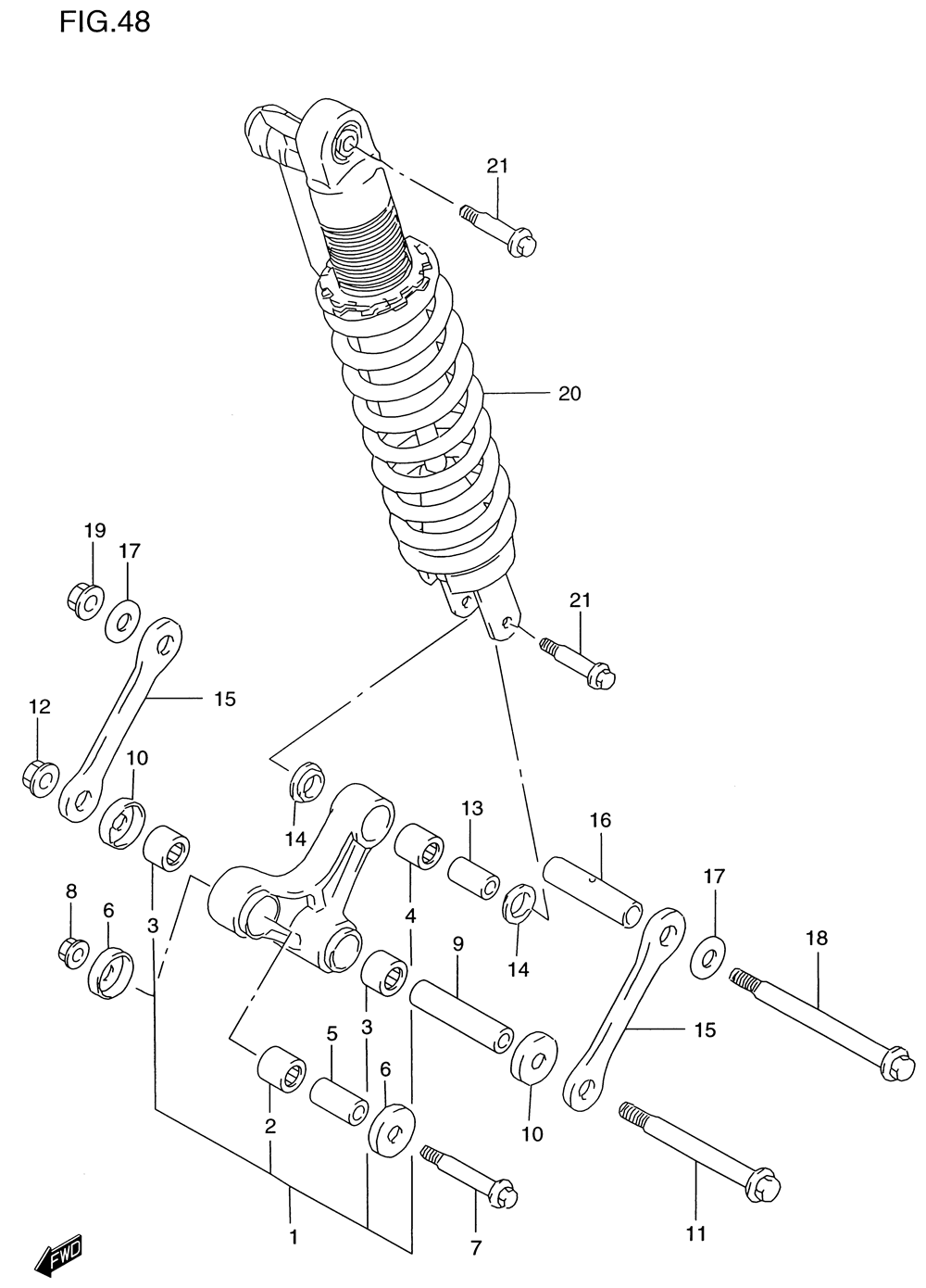 Rear cushion lever