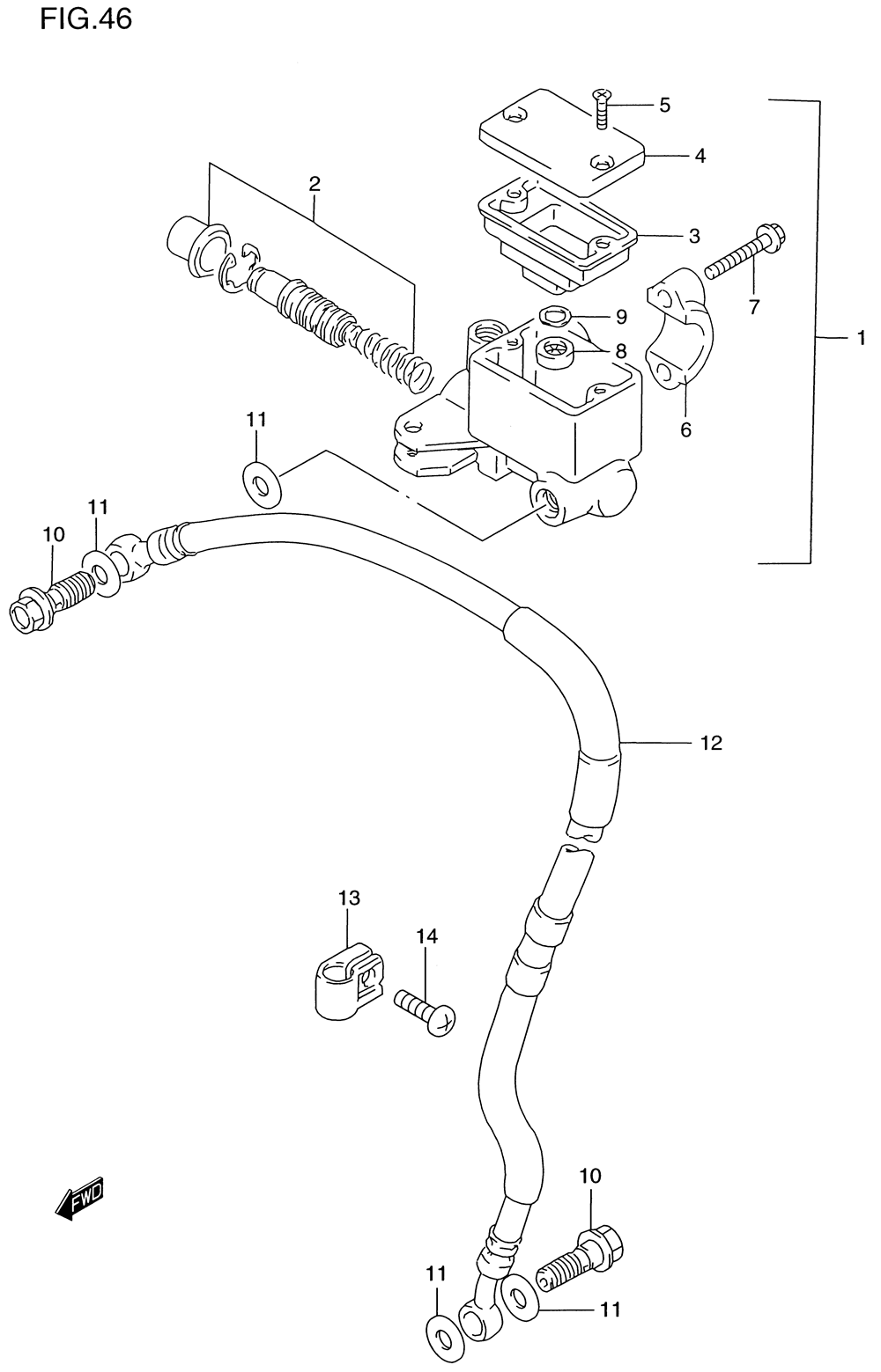 Front master cylinder