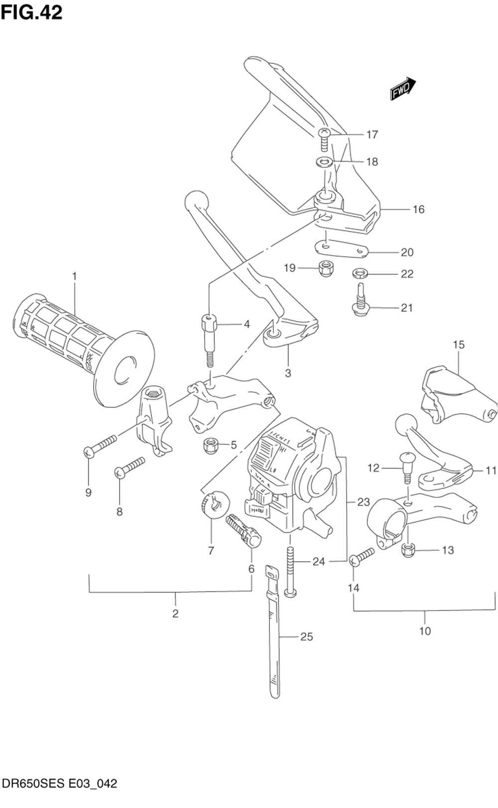 Left handle switch (model n_p)