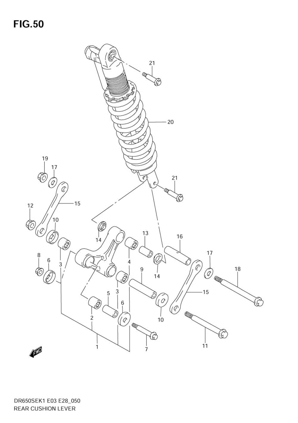 Rear cushion lever