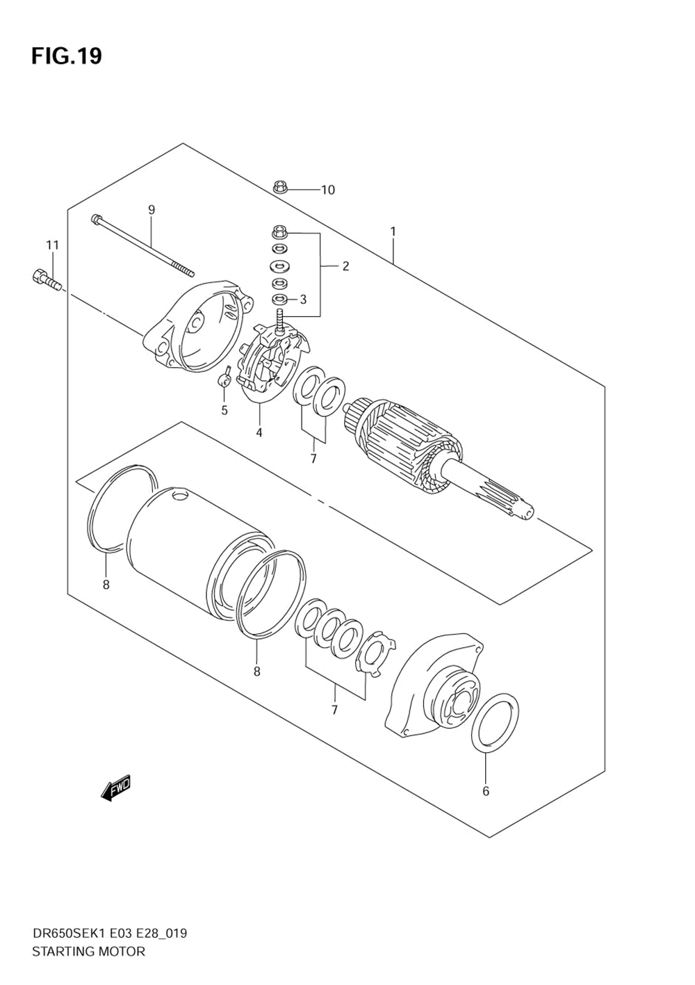 Starting motor