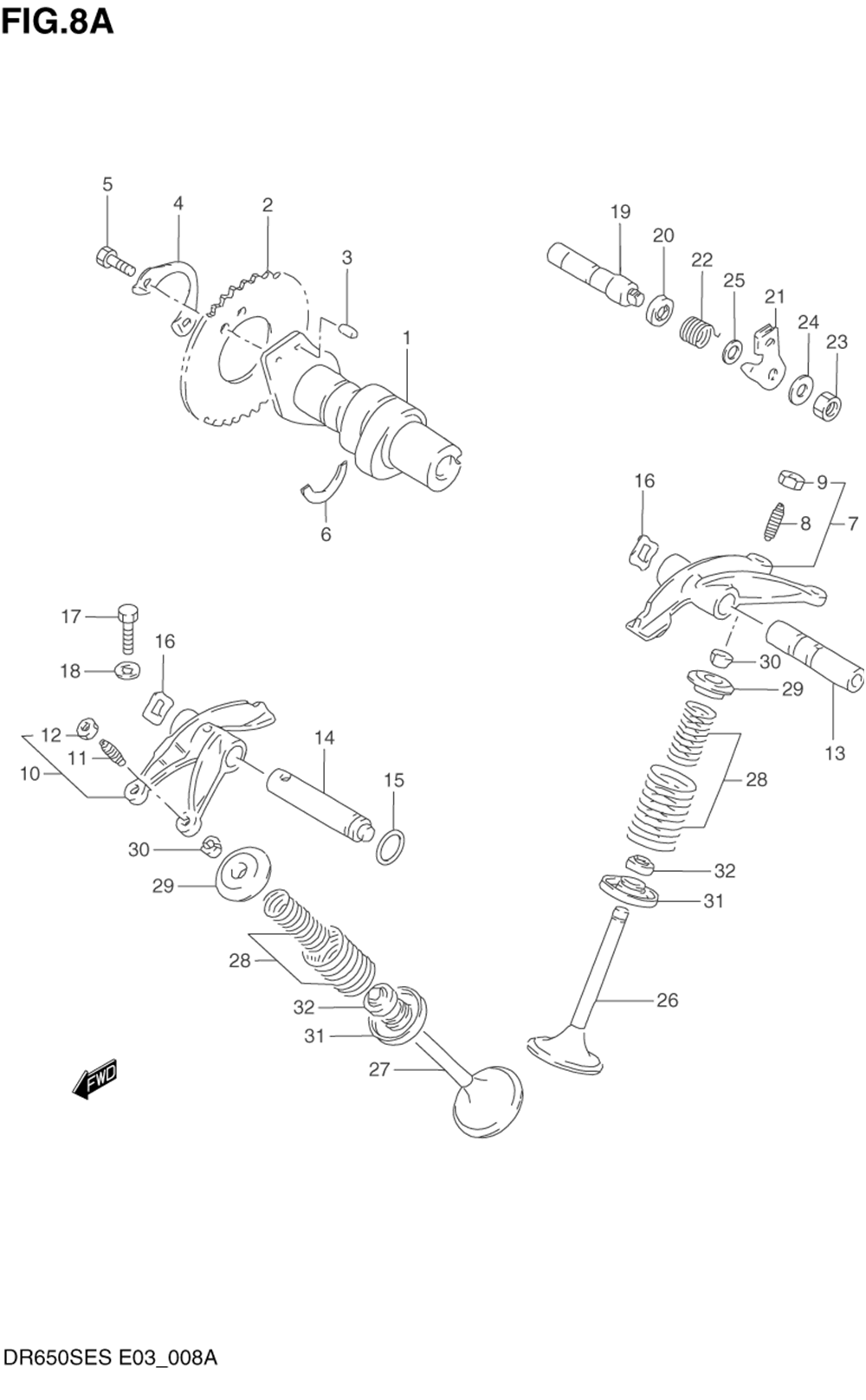 Cam shaft - valve (model r_s)