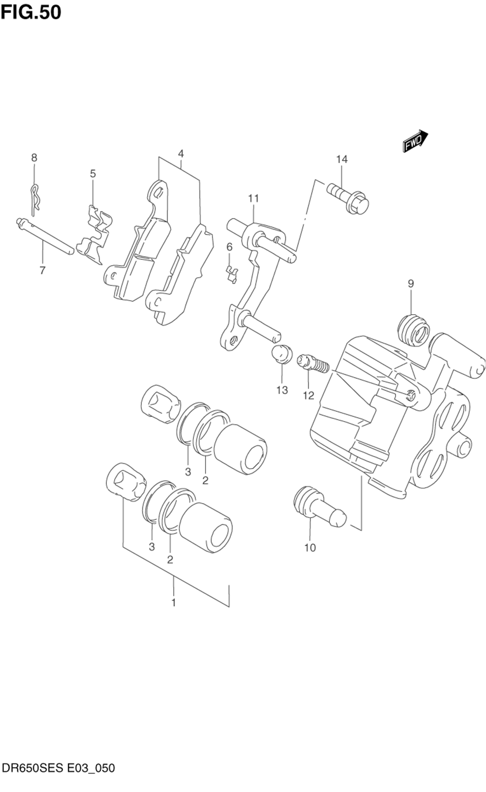 Rear caliper