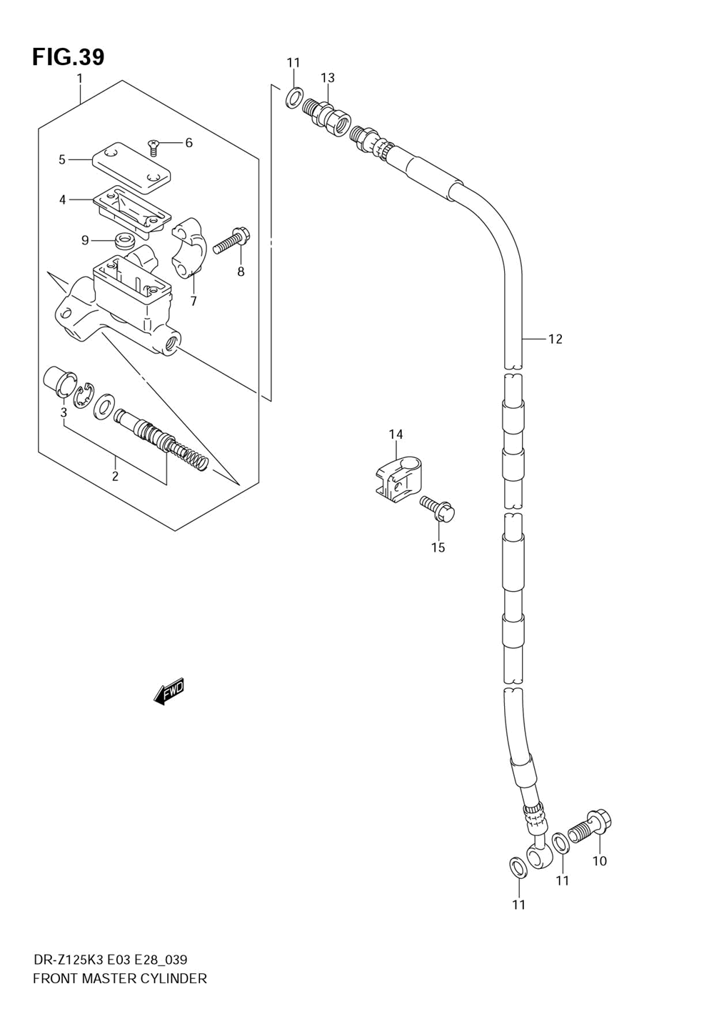 Front master cylinder (dr-z125lk3_lk4_lk5_lk6_lk7)