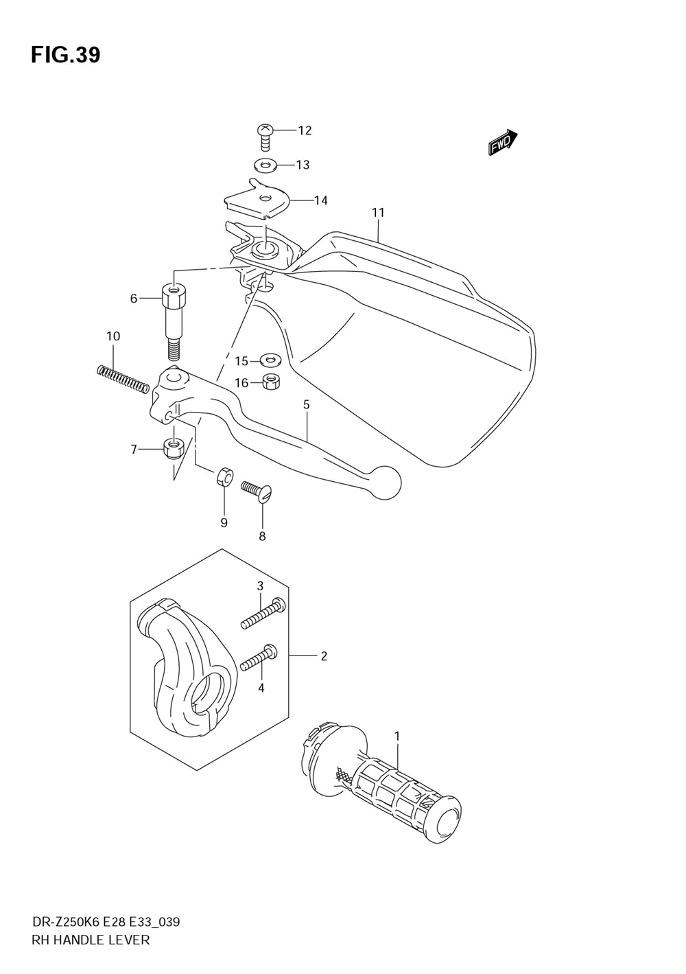 Rh handle lever