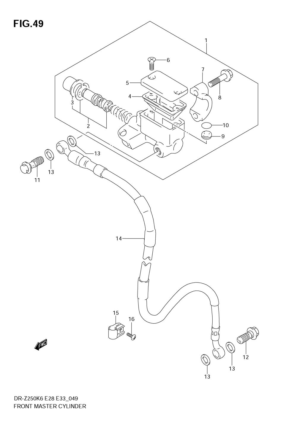 Front master cylinder