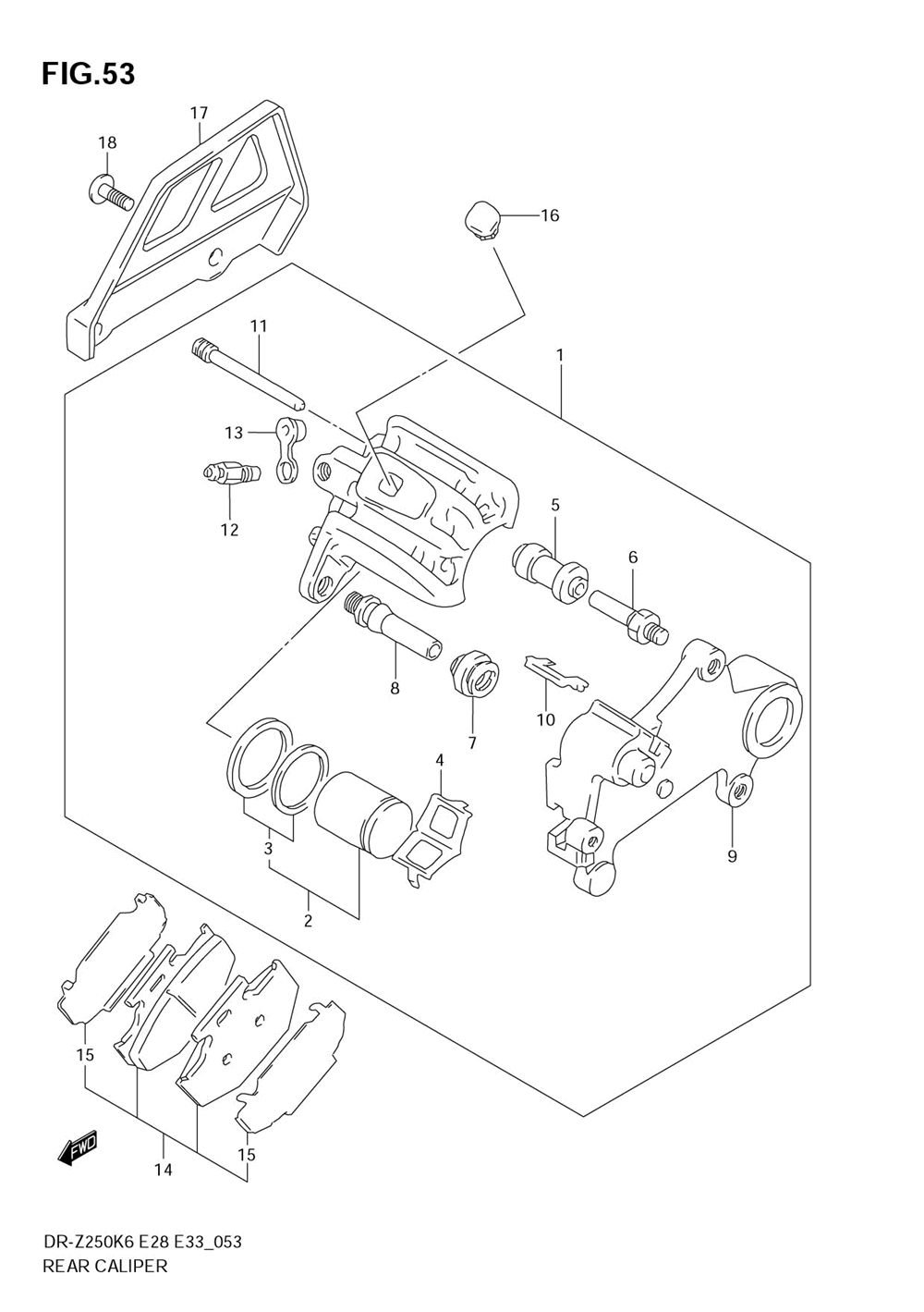 Rear caliper