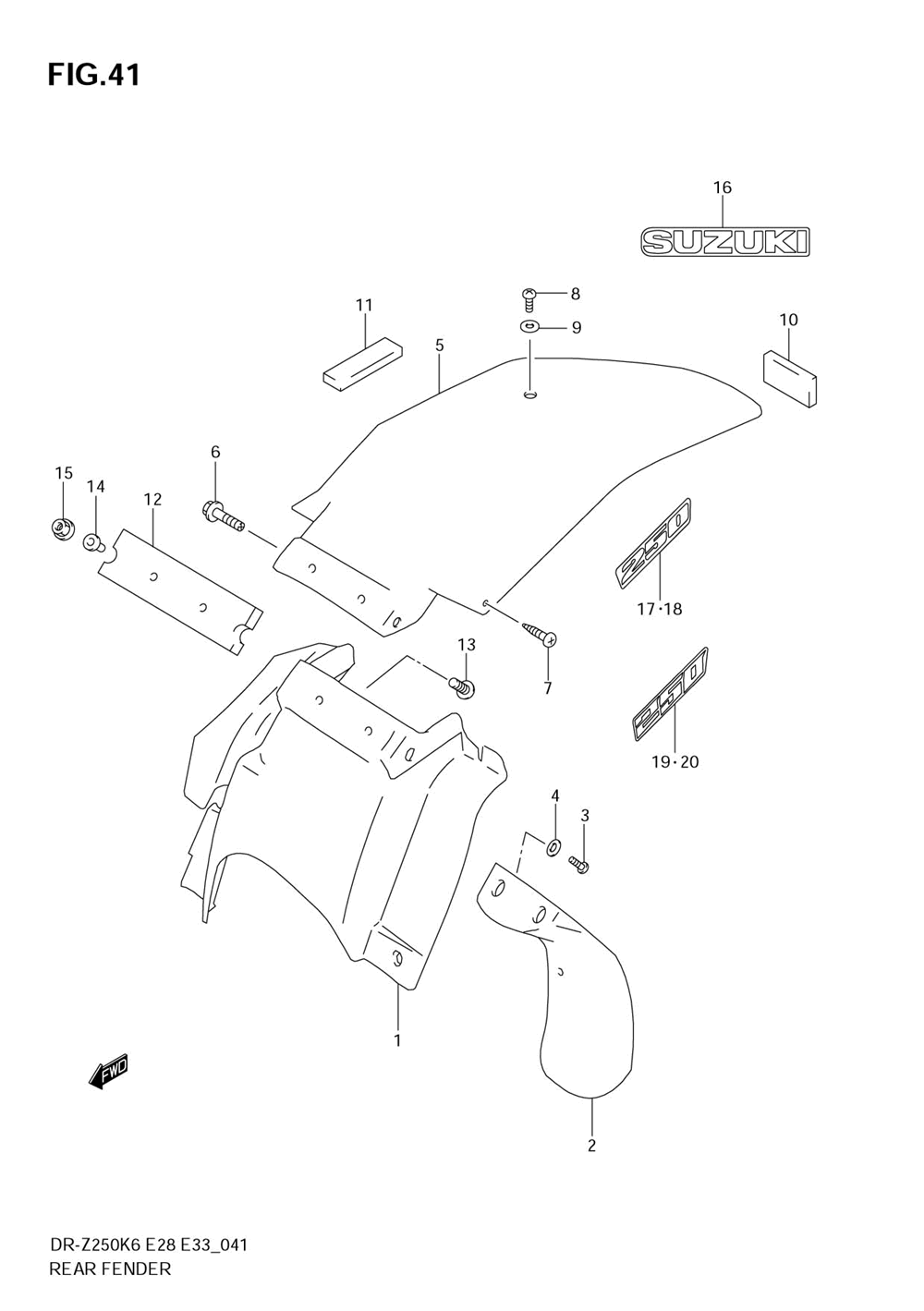 Rear fender