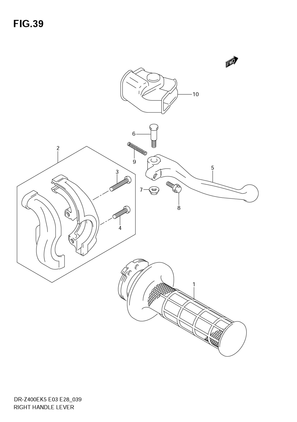 Right handle lever