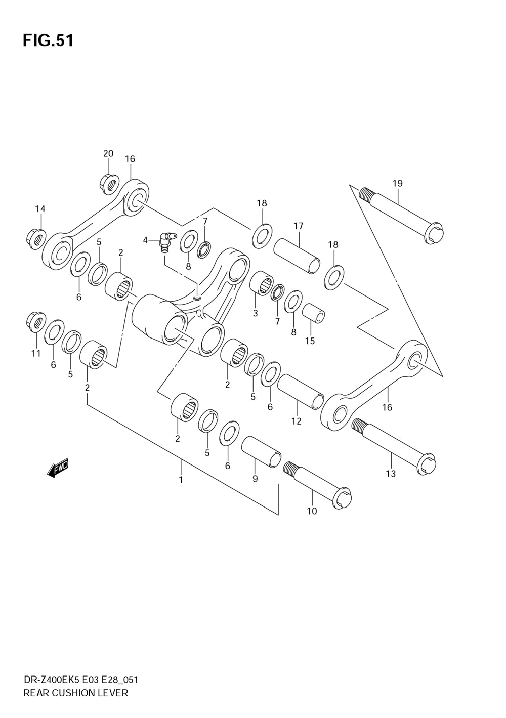 Rear cushion lever