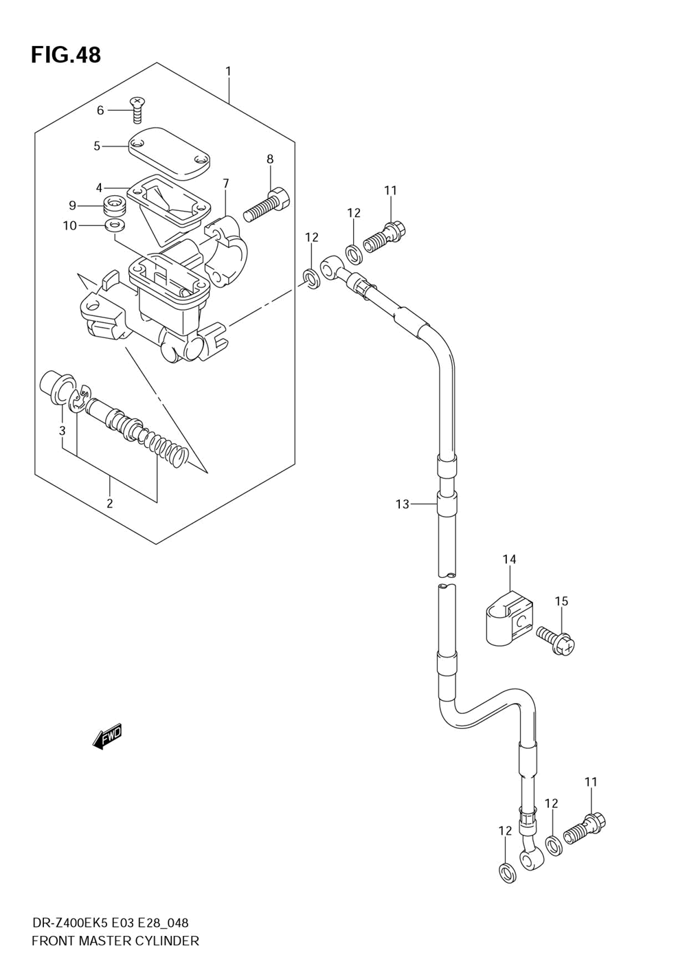 Front master cylinder