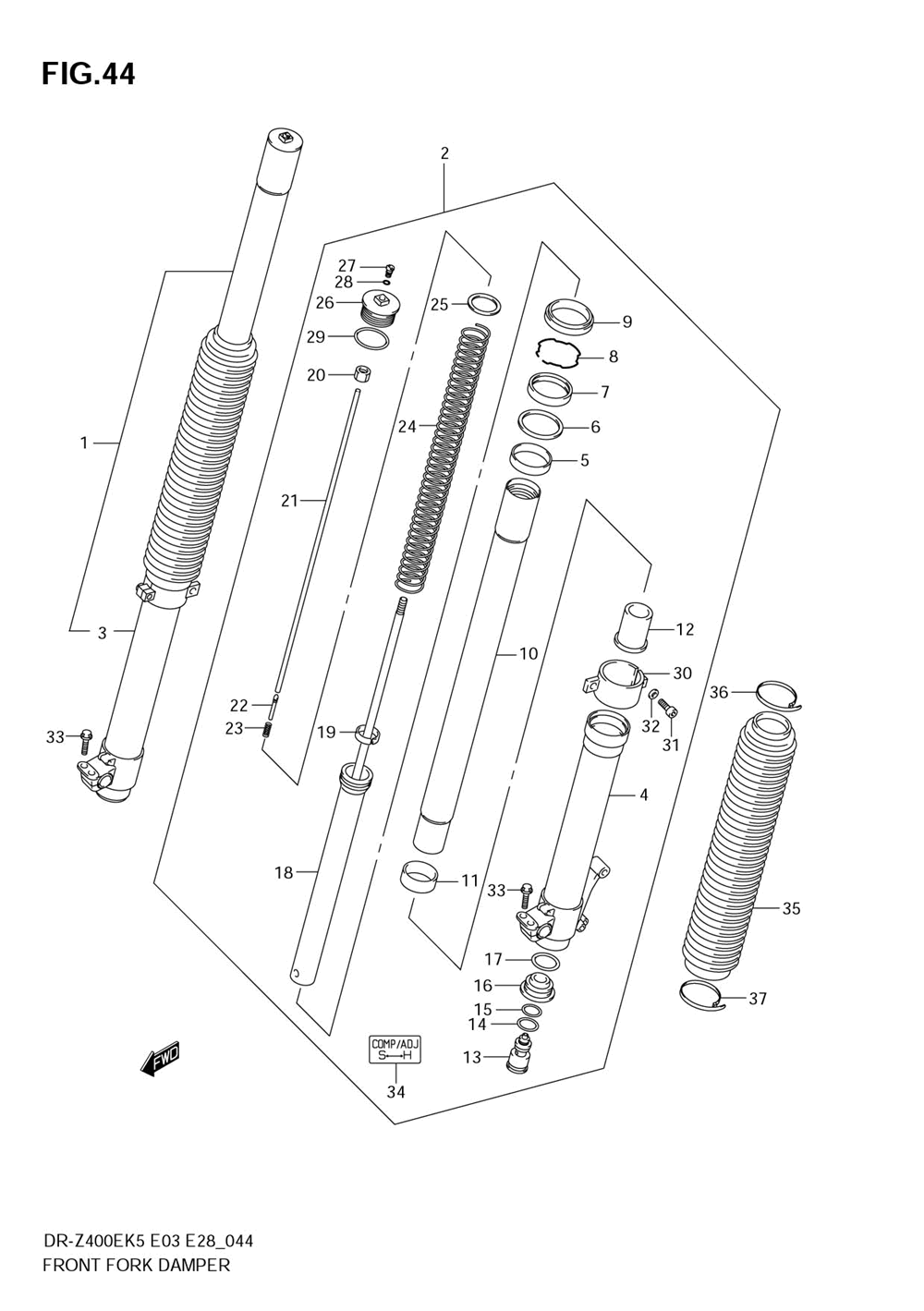 Front fork damper