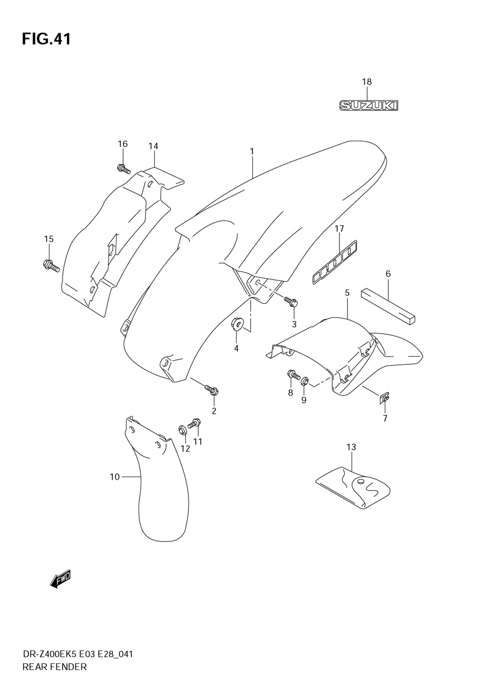 Rear fender