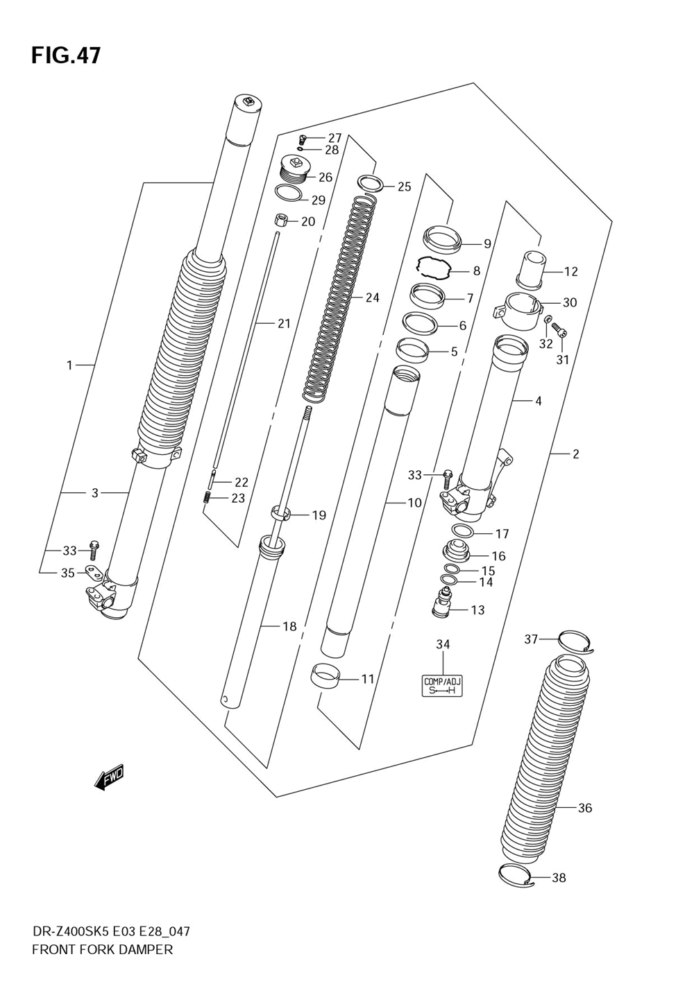 Front fork damper