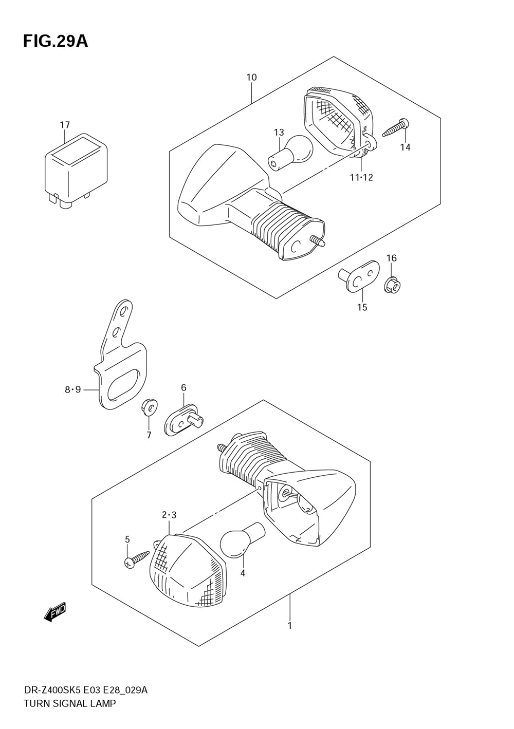 Turn signal lamp (model k6_k7)