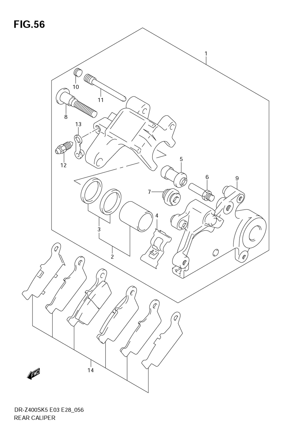 Rear caliper