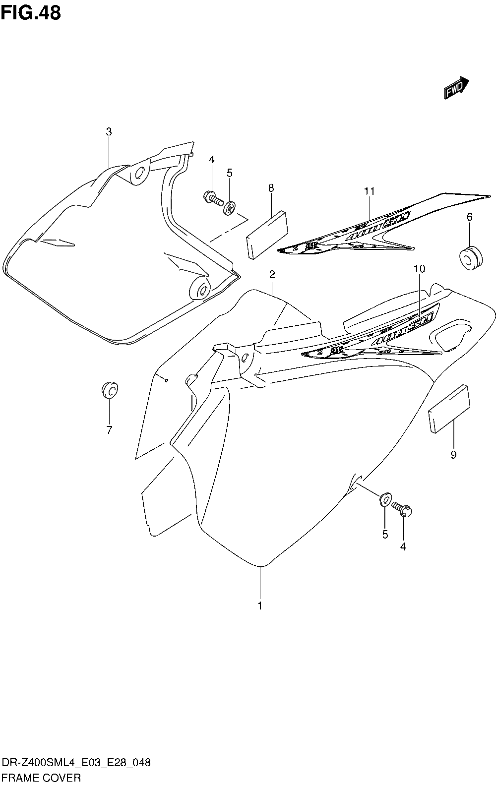 Frame cover (dr-z400sml4 e28)