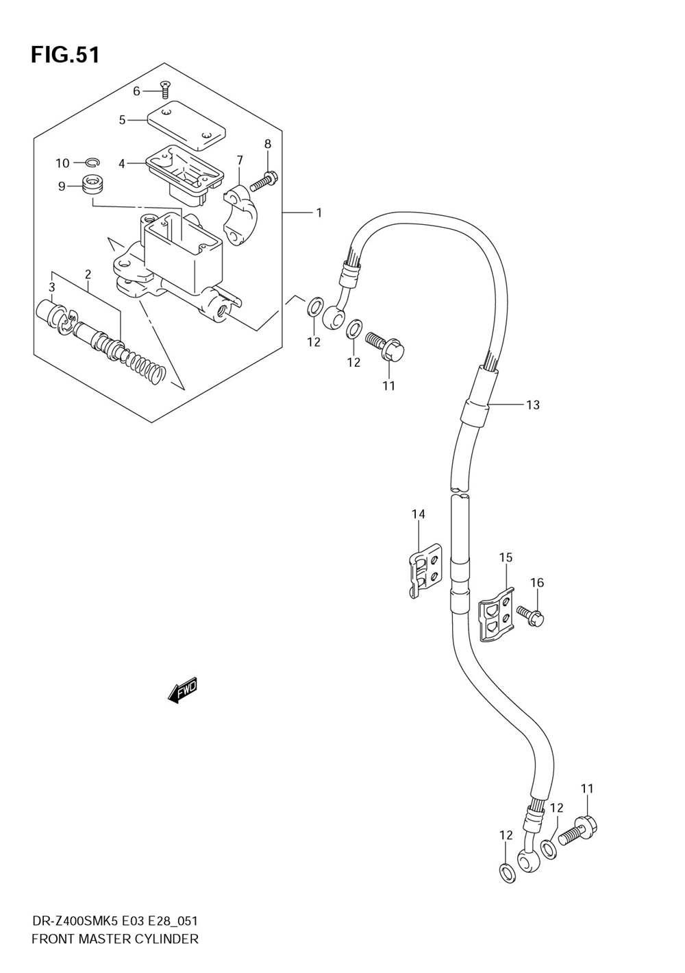 Front master cylinder