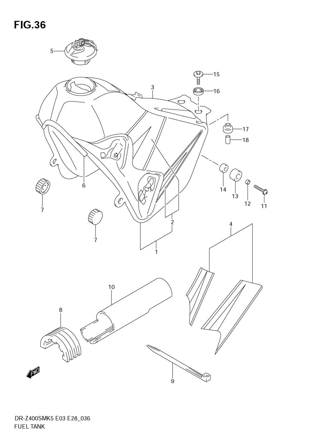 Fuel tank (model k5_k6)