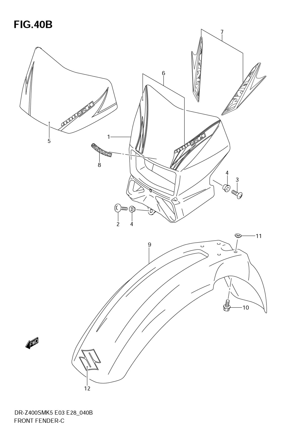 Front fender (model k7_k8)