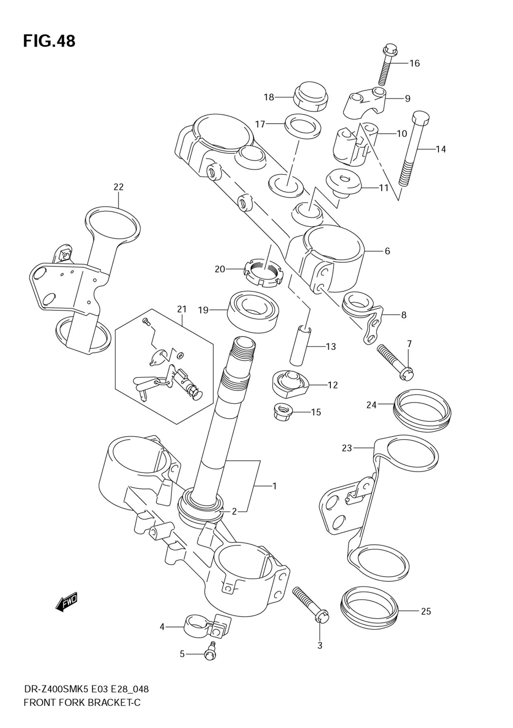 Front fork bracket (model k5_k6)