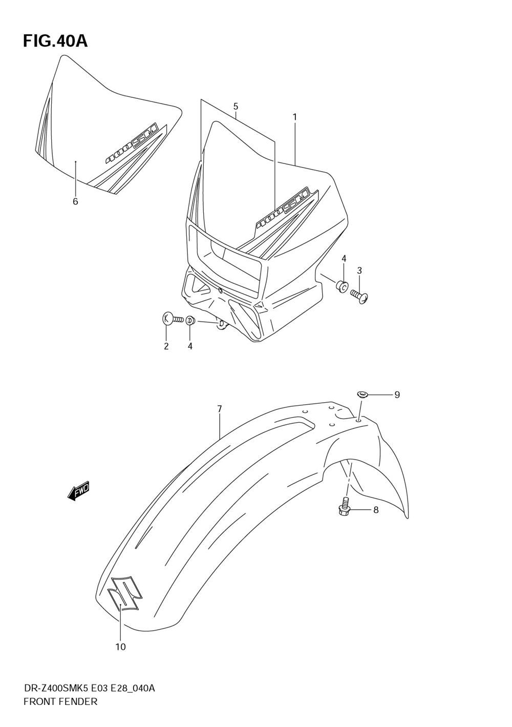 Front fender (model k6)