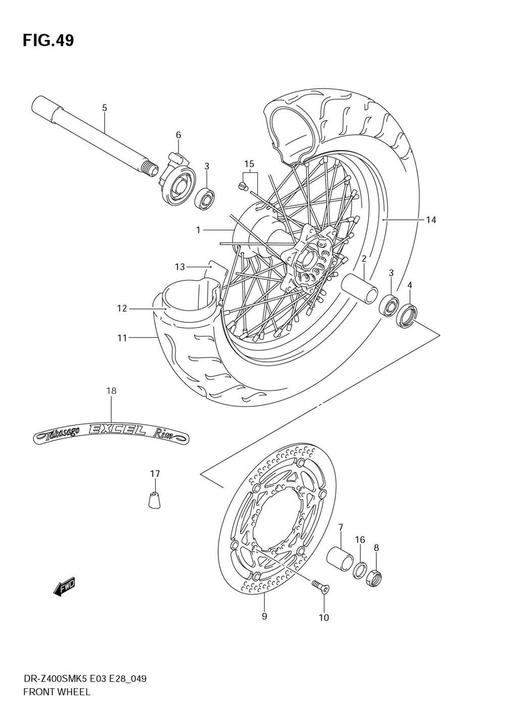 Front wheel (model k5_k6)