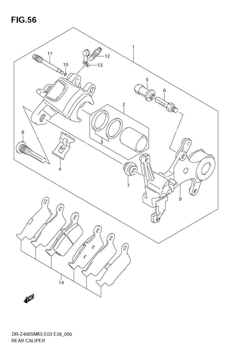 Rear caliper