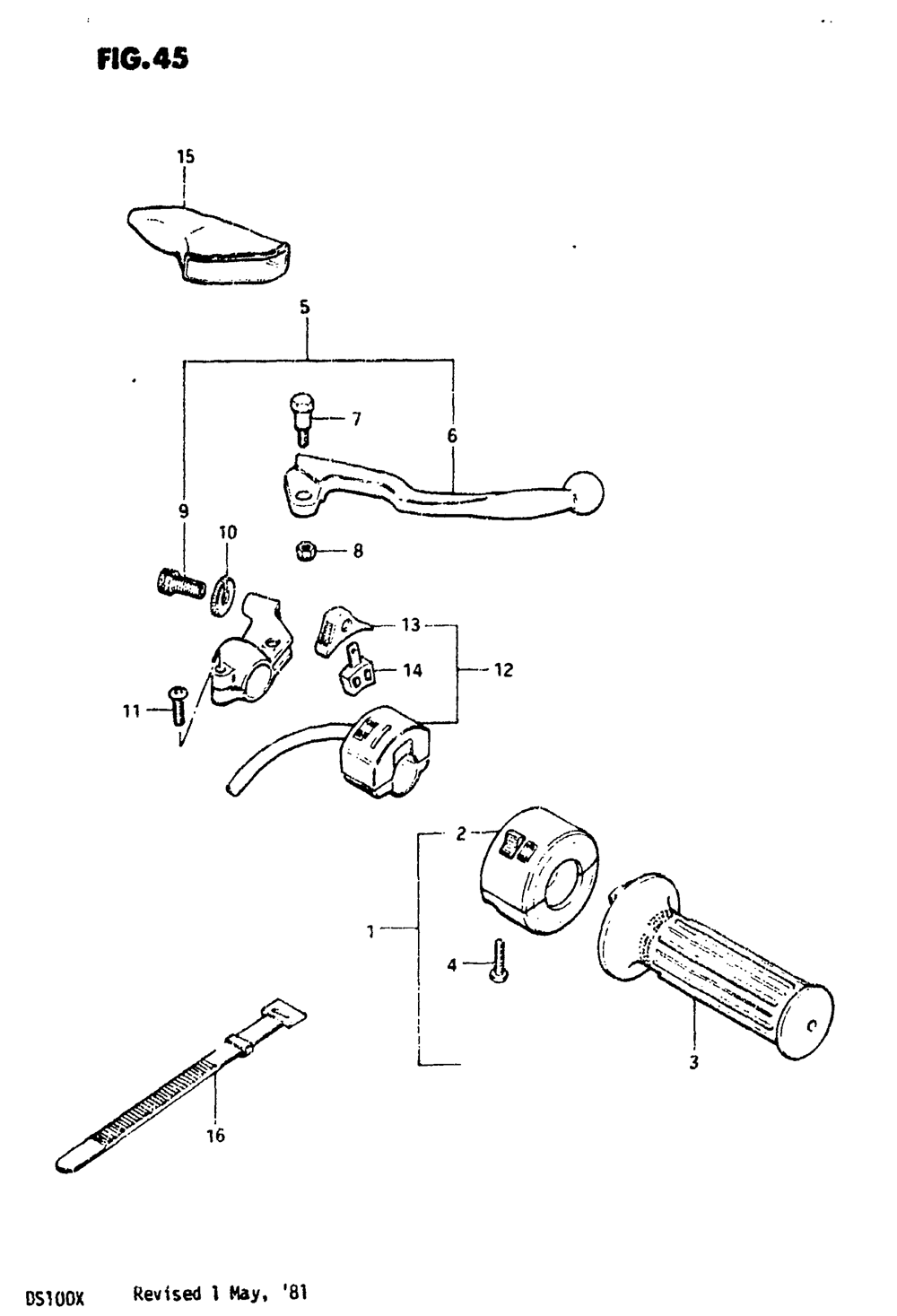 Right handle switch (ds100t