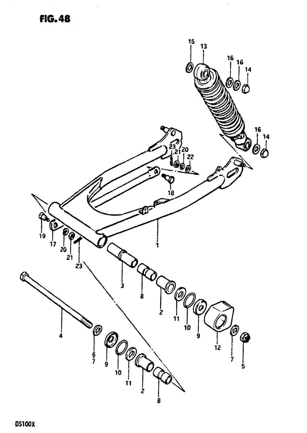 Rear swinging arm (ds100c