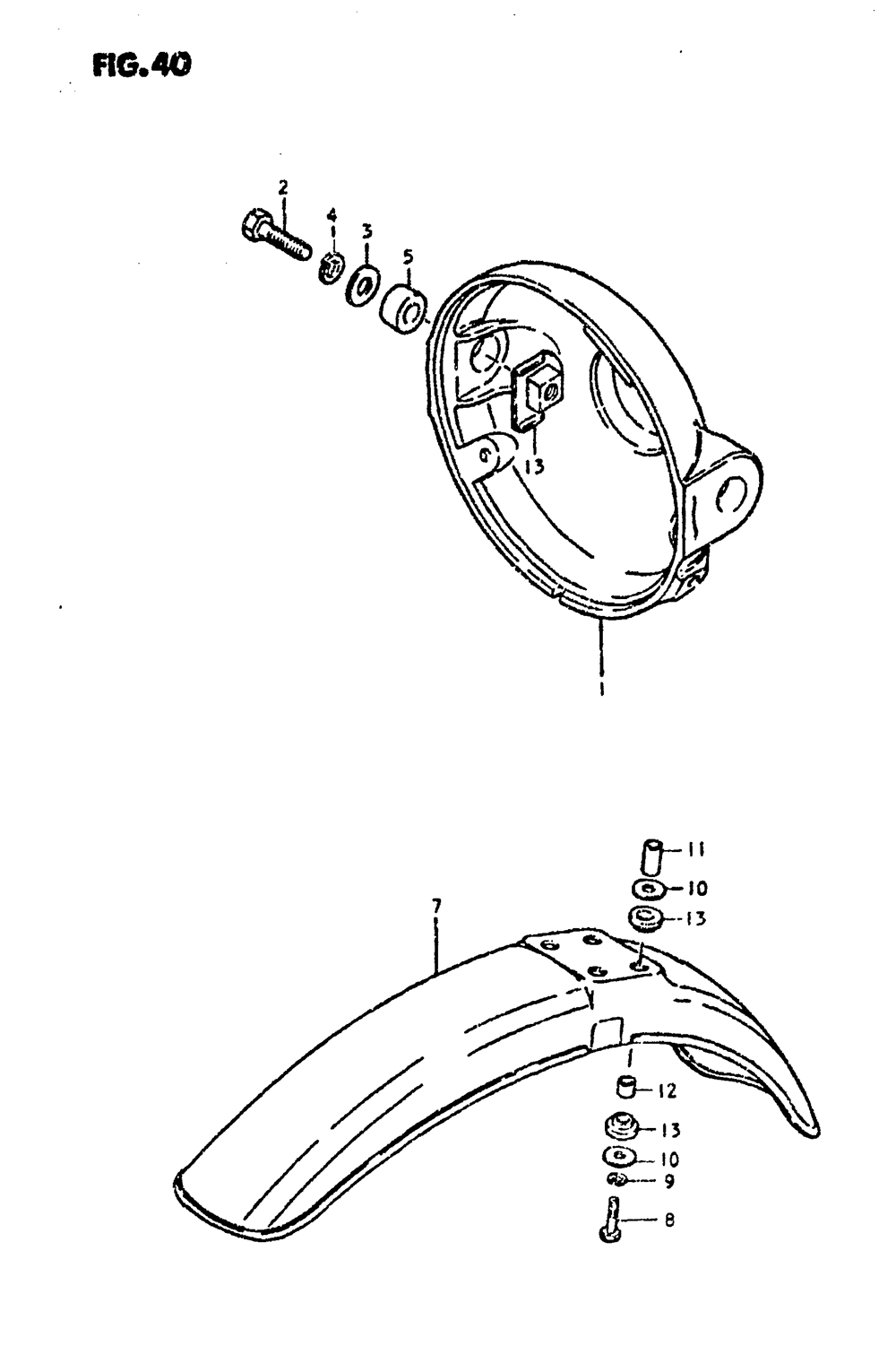 Headlamp housing - front fender (ds100c)