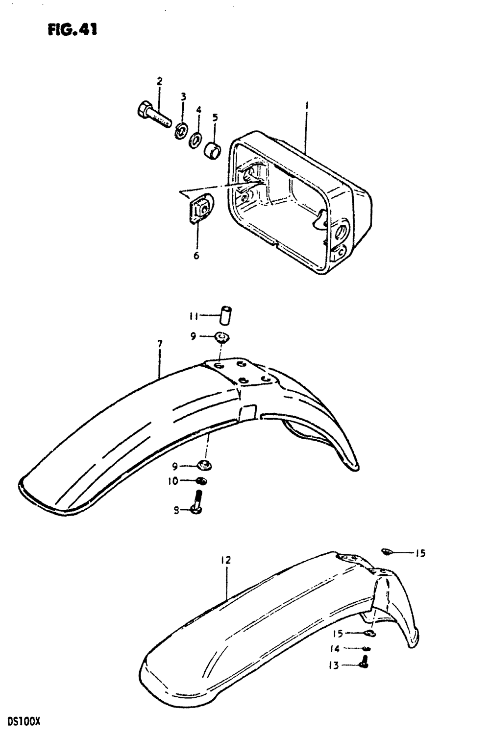 Headlamp housing - front fender (ds100n