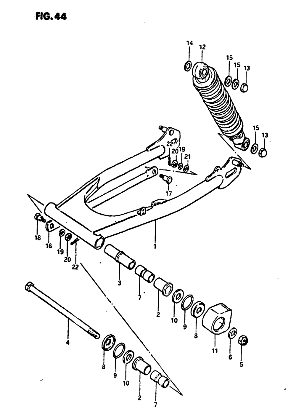 Rear swinging arm (ds125n)