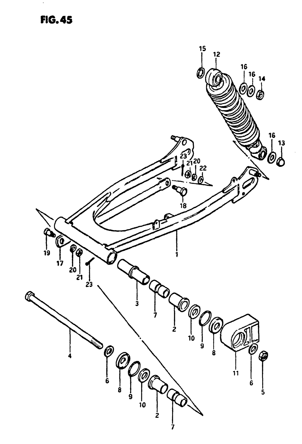 Rear swinging arm (ds125t