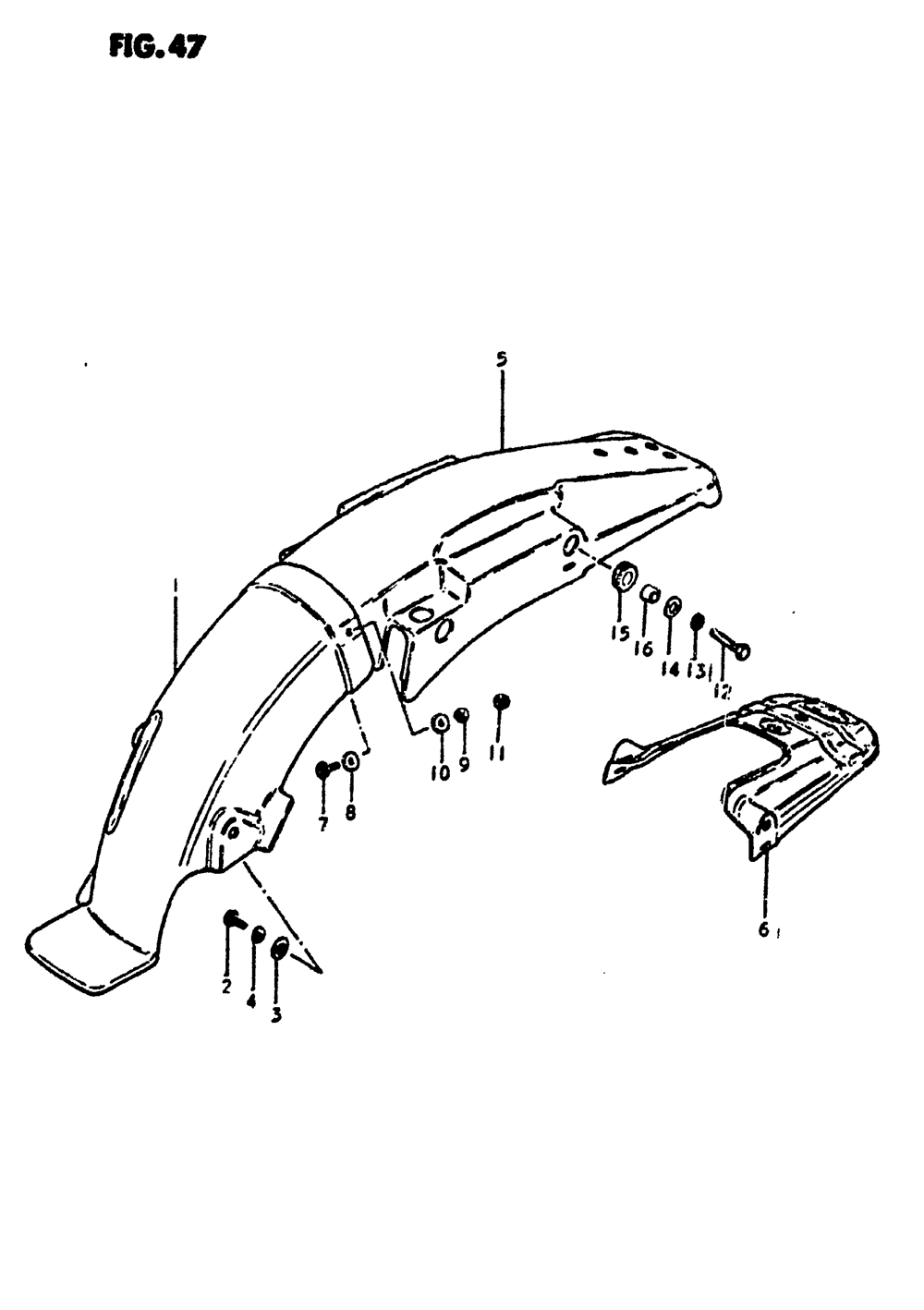 Rear fender (ds125t