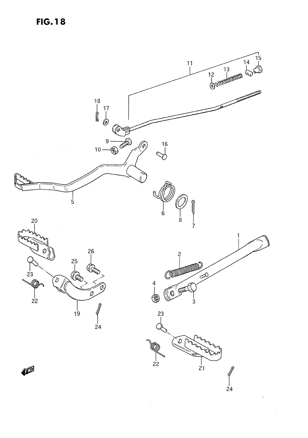 Prop stand - brake pedal