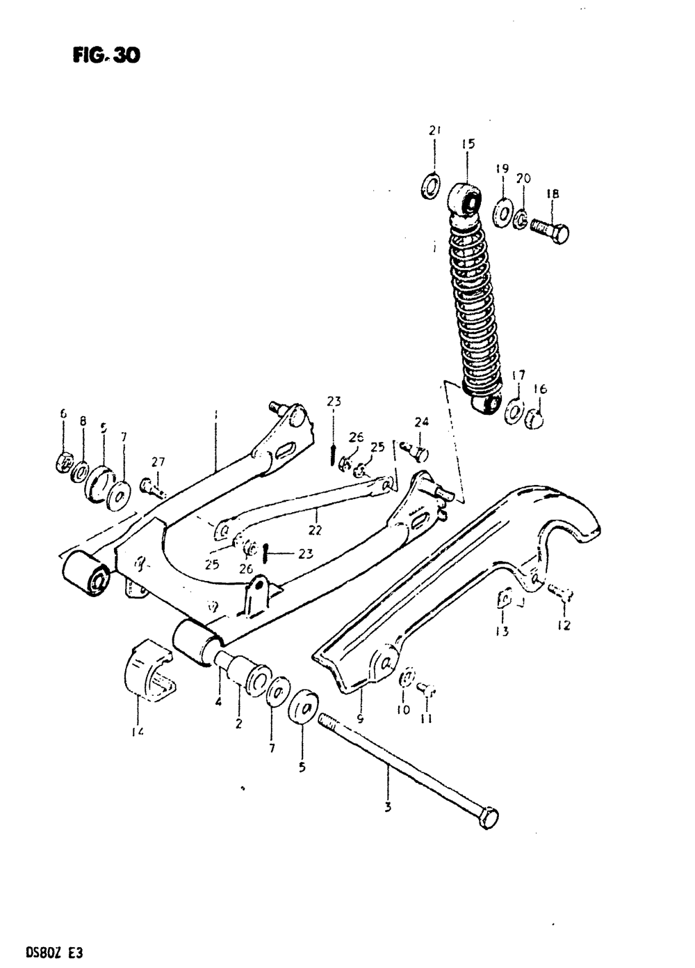 Rear swinging arm