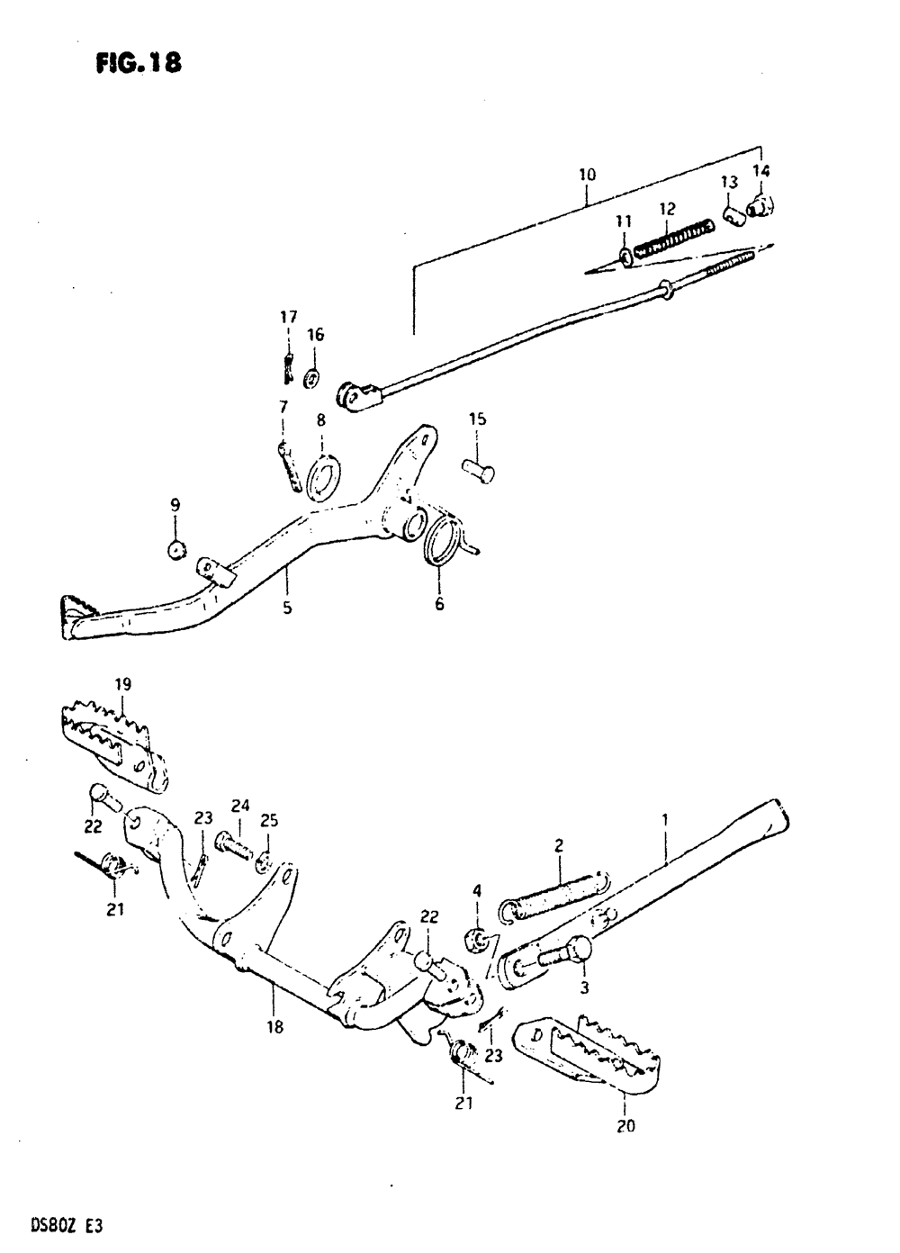 Prop stand - brake pedal