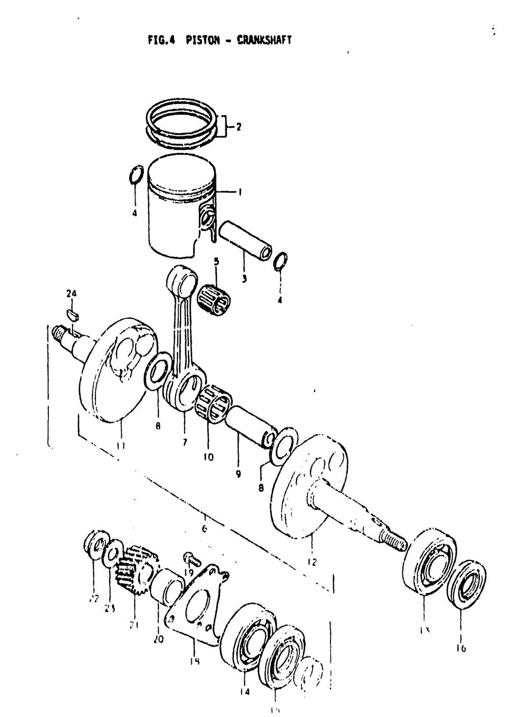 Piston-crankshaft